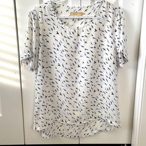 Women sheer fabric blouse size M